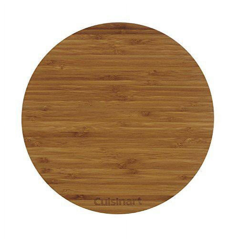 Round Bamboo Cutting Board with Built-in Handle, 11-inch