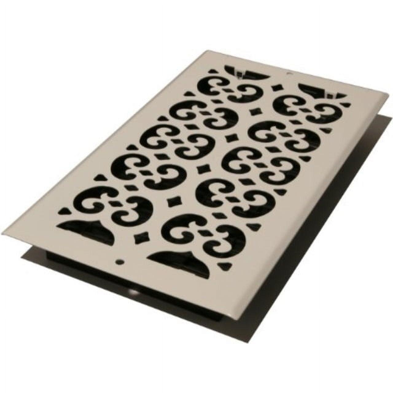 Decorative White Painted Steel 6x12 Floor Register