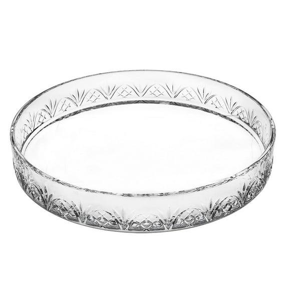 Godinger Silver Art Co Dublin Crystal Round Tray