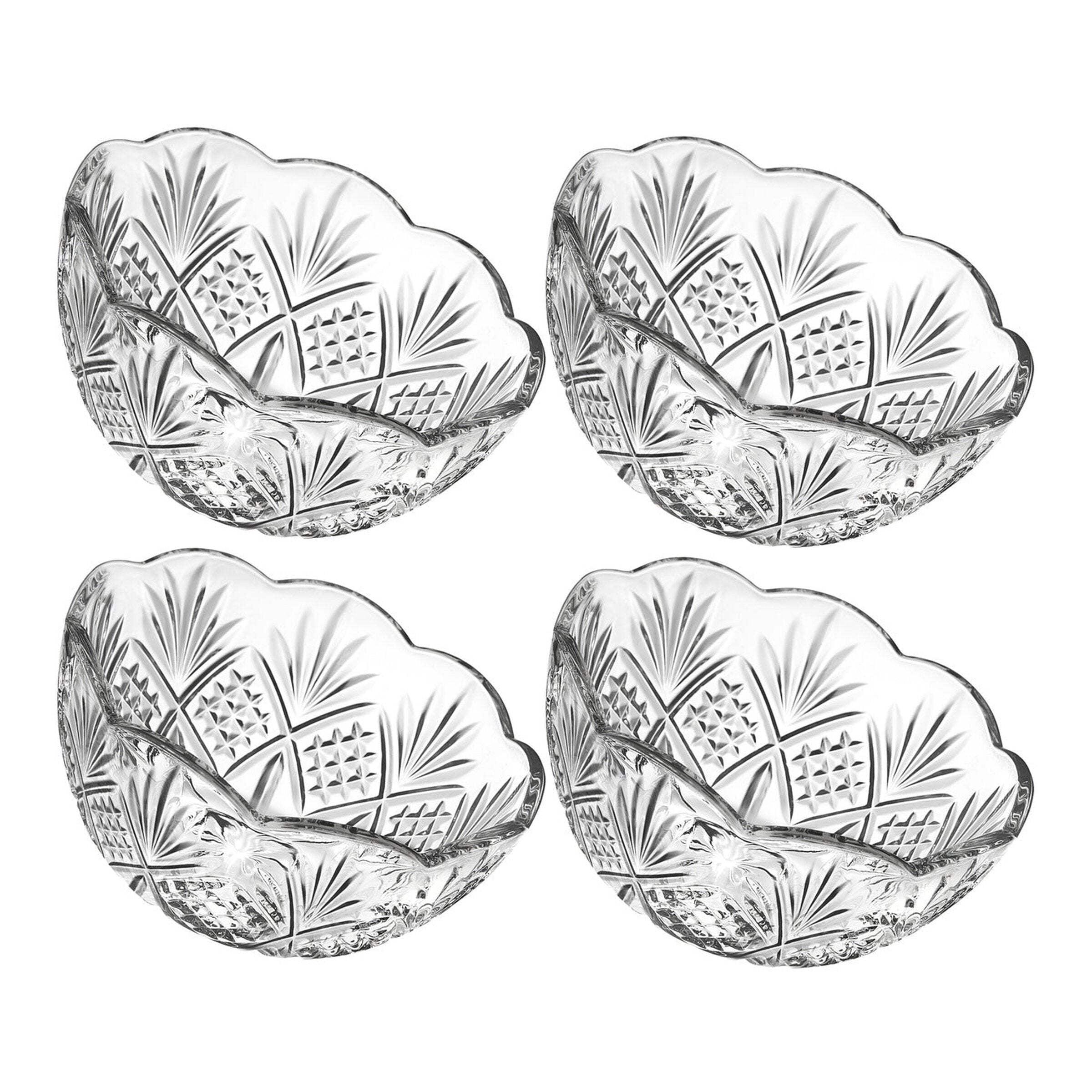 Godinger Silver Art Co Dublin Crystal Dessert Bowls 3.5oz Set (Set of 4)