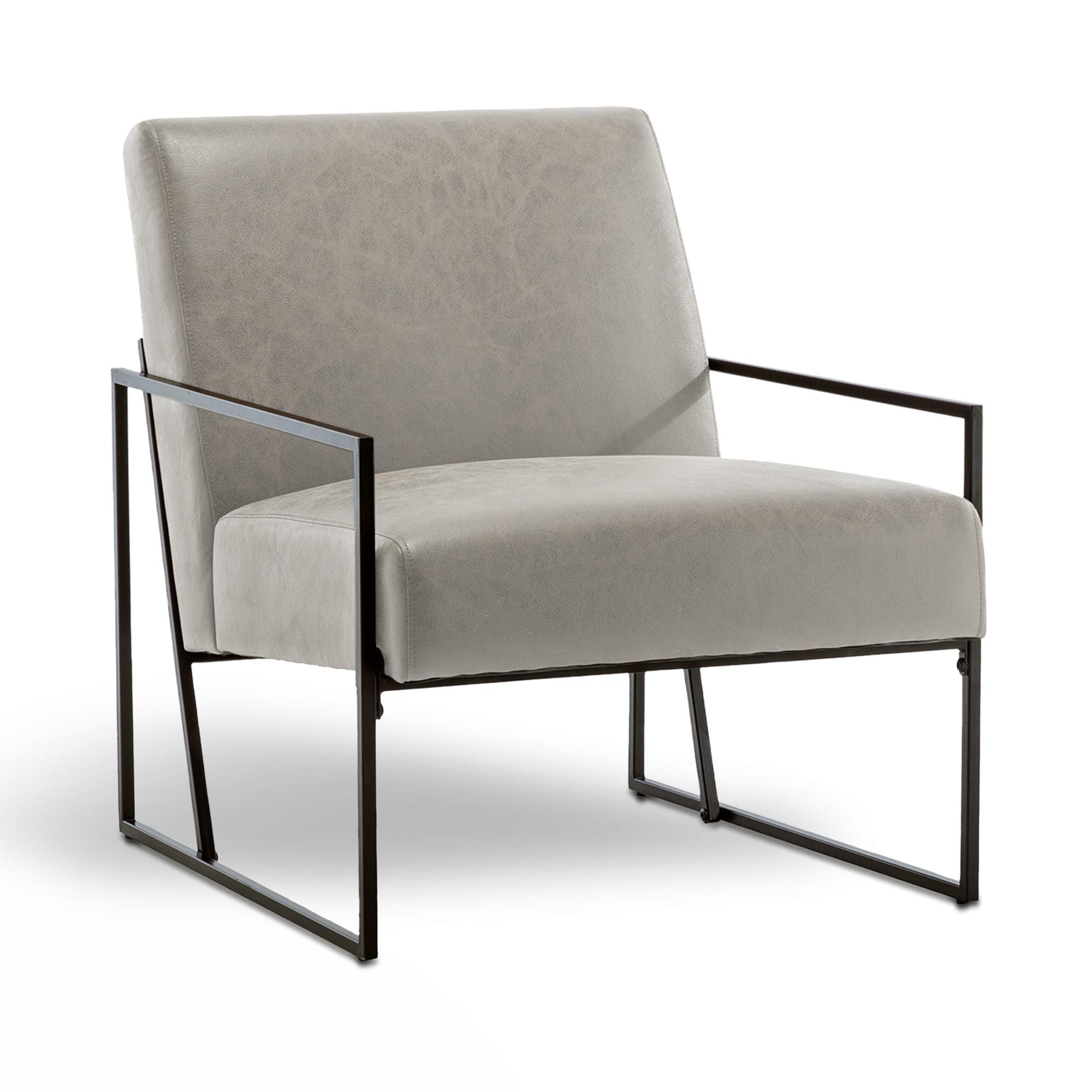 eLuxury Metal Arm Accent Chair