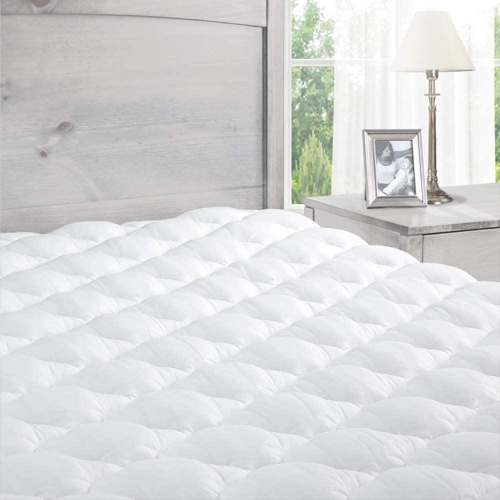 eLuxury Premium Standard Mattress Pad with Fitted Skirt, Twin