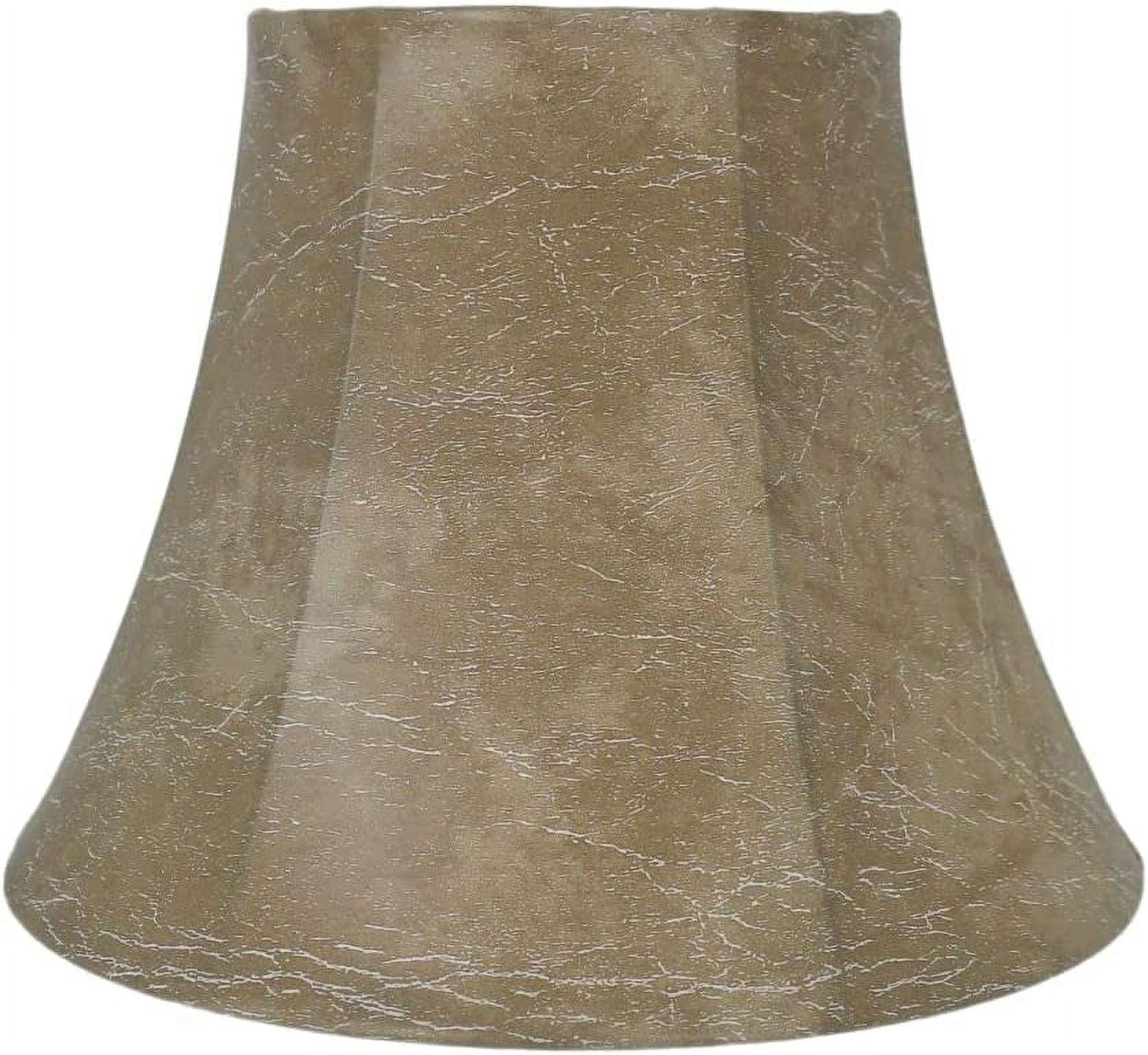 Softback Bell Faux Leather Lamp Shade with Nickel Spider Fitter