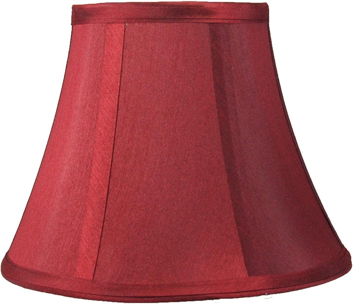 Urbanest Faux Silk Bell Lamp Shade, 5x9x7", Burgundy