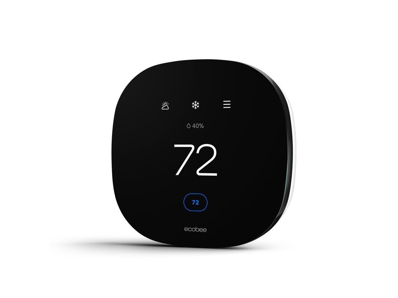 ecobee 3 Lite Smart Thermostat: Energy Star Certified, 3-Year Warranty, 4" x 4" x 0.8", Plastic, 1.23 lbs