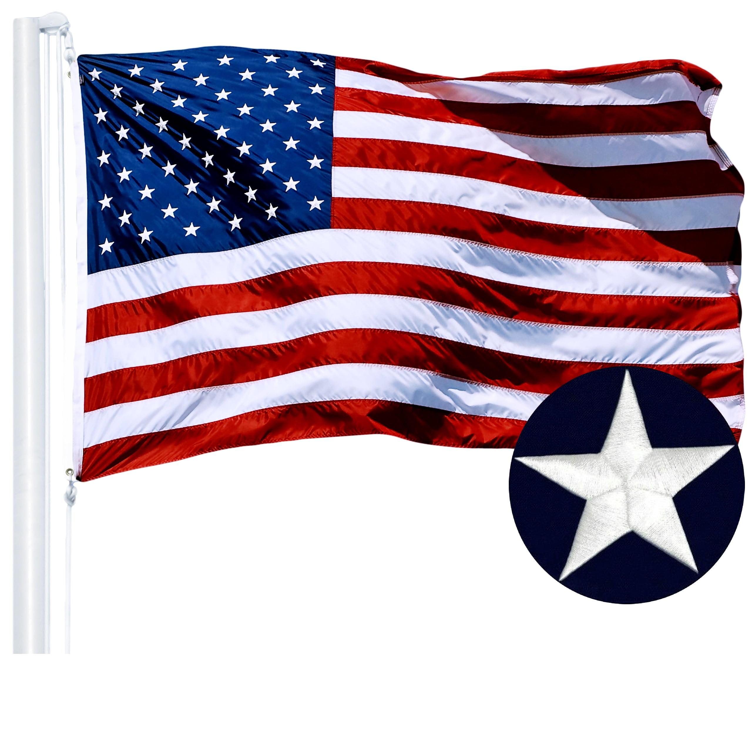 g128 - american usa us flag 4x6 ft embroidered stars sewn stripes brass grommets
