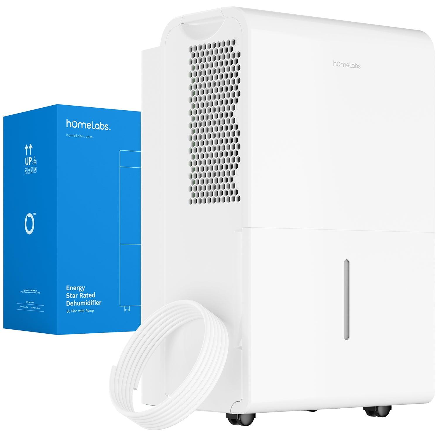 hOmeLabs 4,500 Sq. Ft. WiFi-Enabled Dehumidifier with Pump - Superior Moisture Removal & Humidity Control - 50 Pint