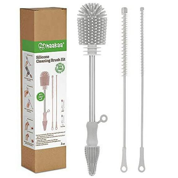 Haakaa Silicone Cleaning Brush Kit Suva Grey