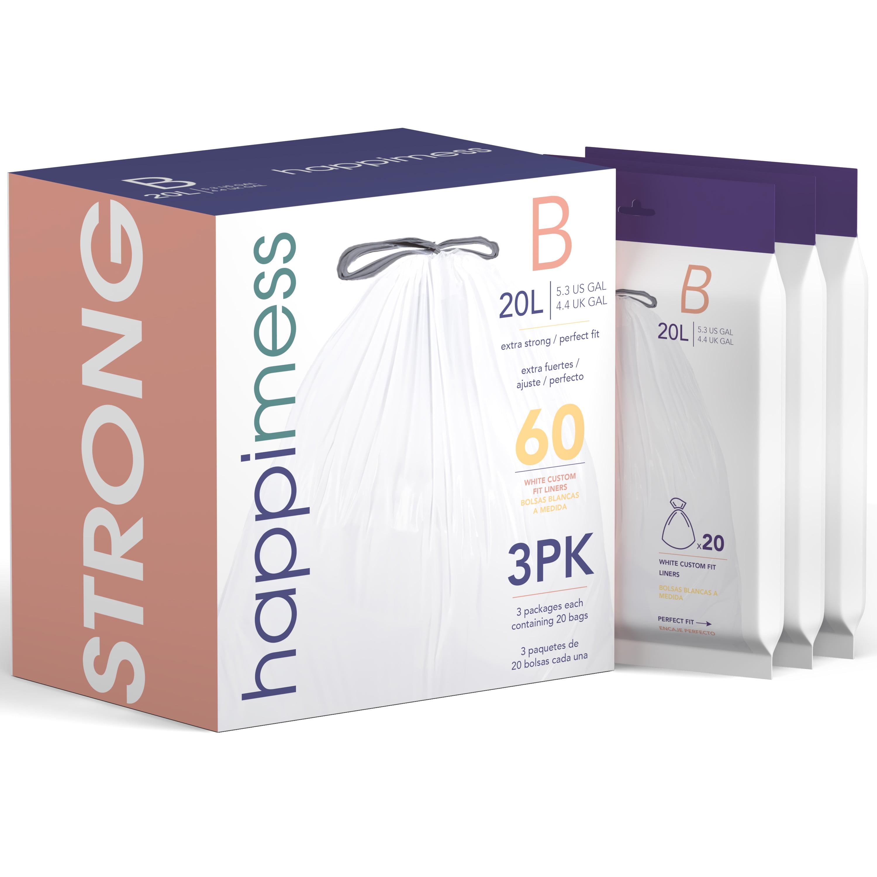 happimess Drawstring Trash Bags 60 Count