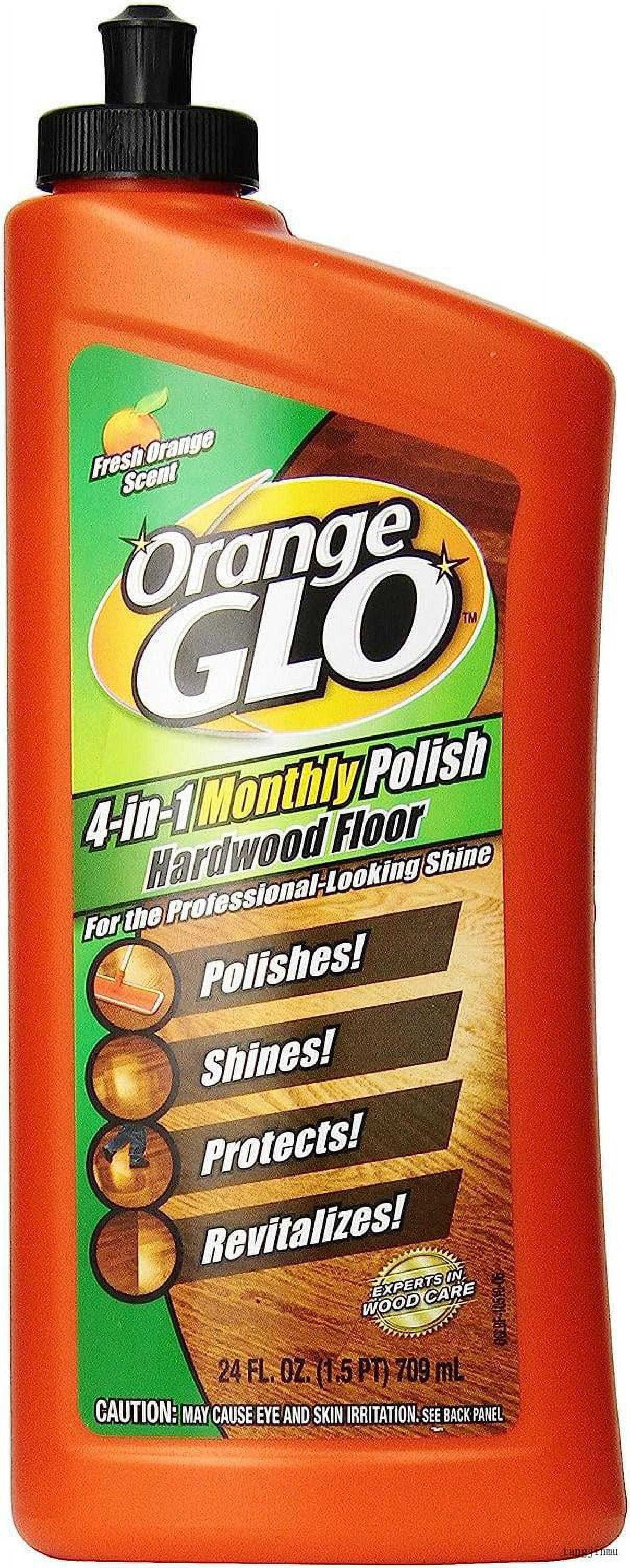 Orange Glo 4-in-1 Hardwood Floor Cleaner and Polish, 24 fl oz, Pack of 2