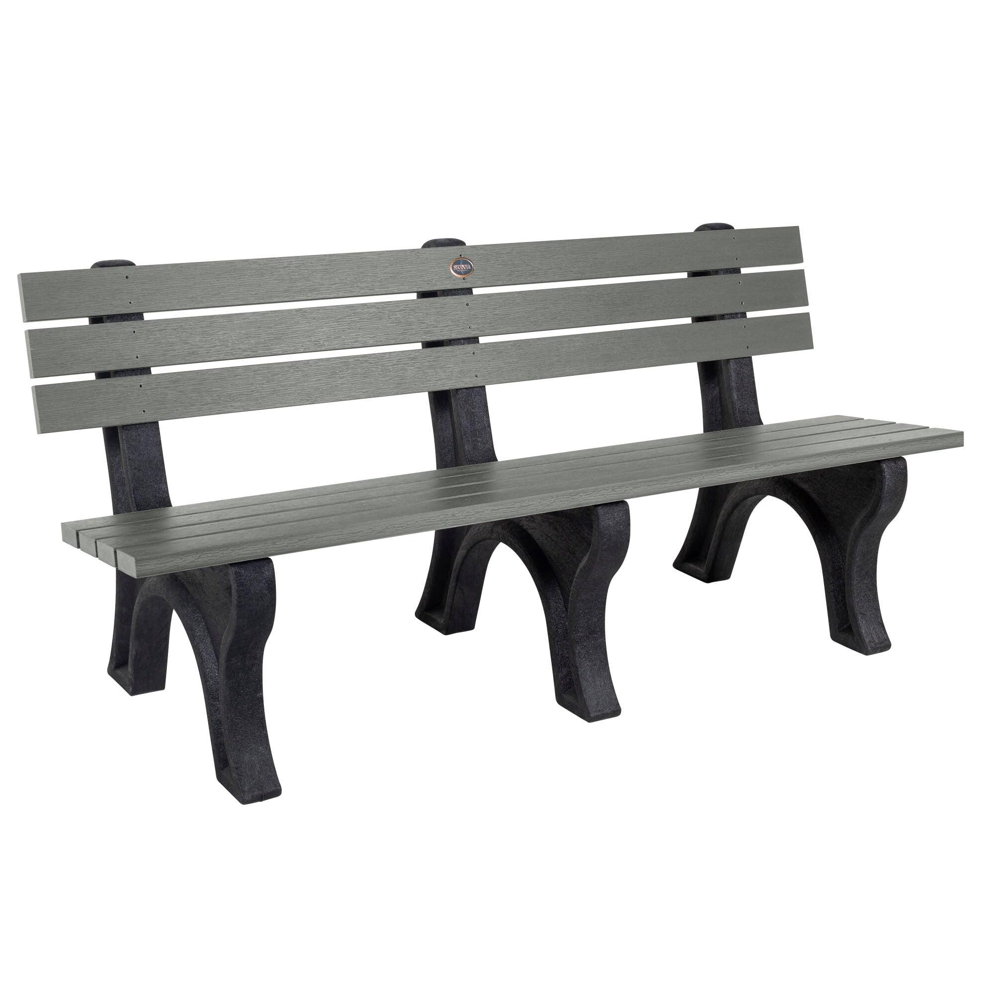 Aurora 6 ft Coastal Teak Poly Lumber Park Bench