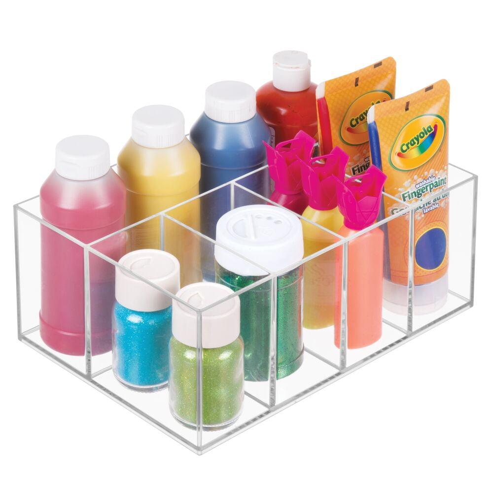 iDesign 5 Compartment Plastic Bathroom Storage Organizer, the Clarity Collection, Clear