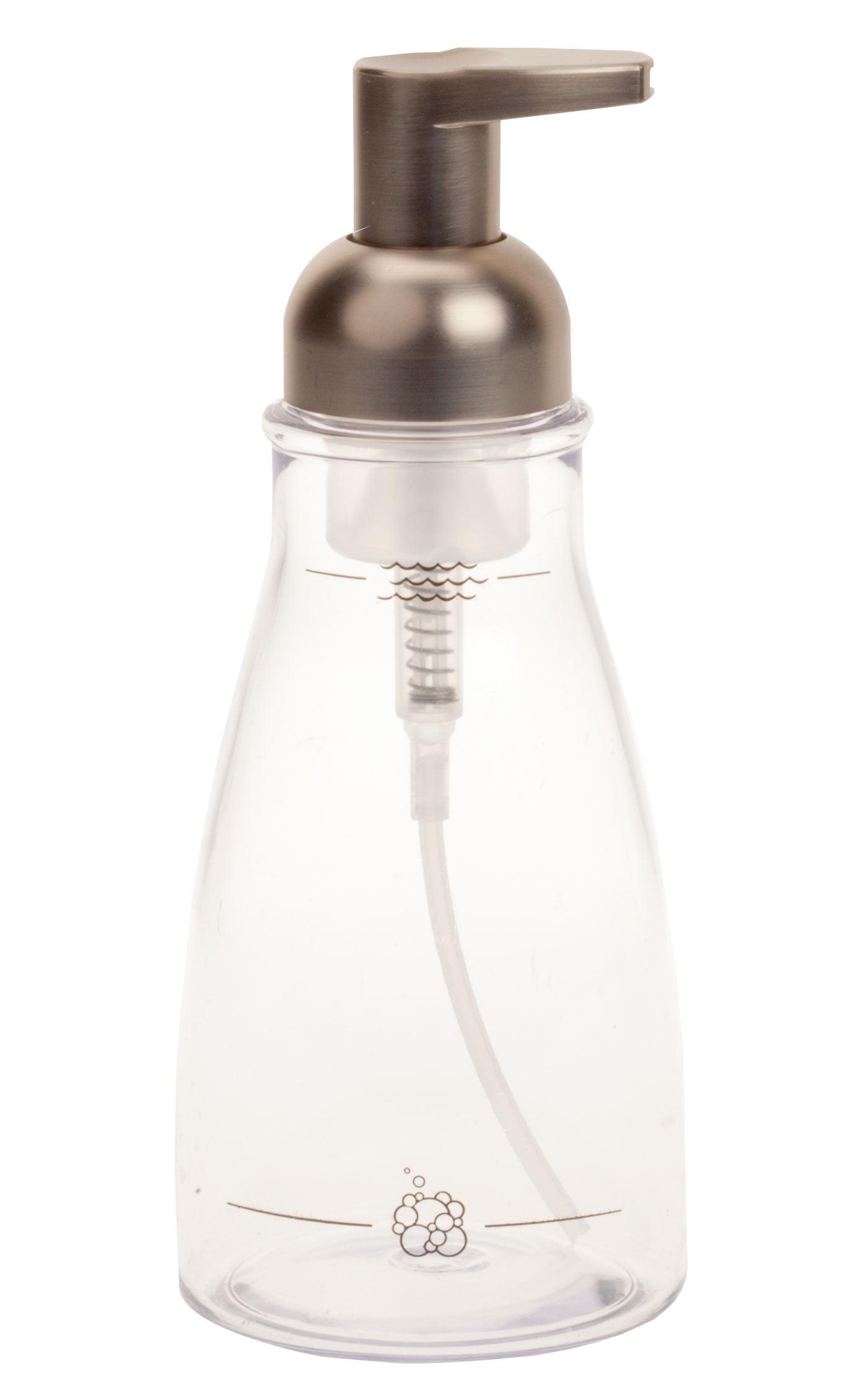 iDesign - Brushed Nickel - Plastic - Soap Dispenser - Clear