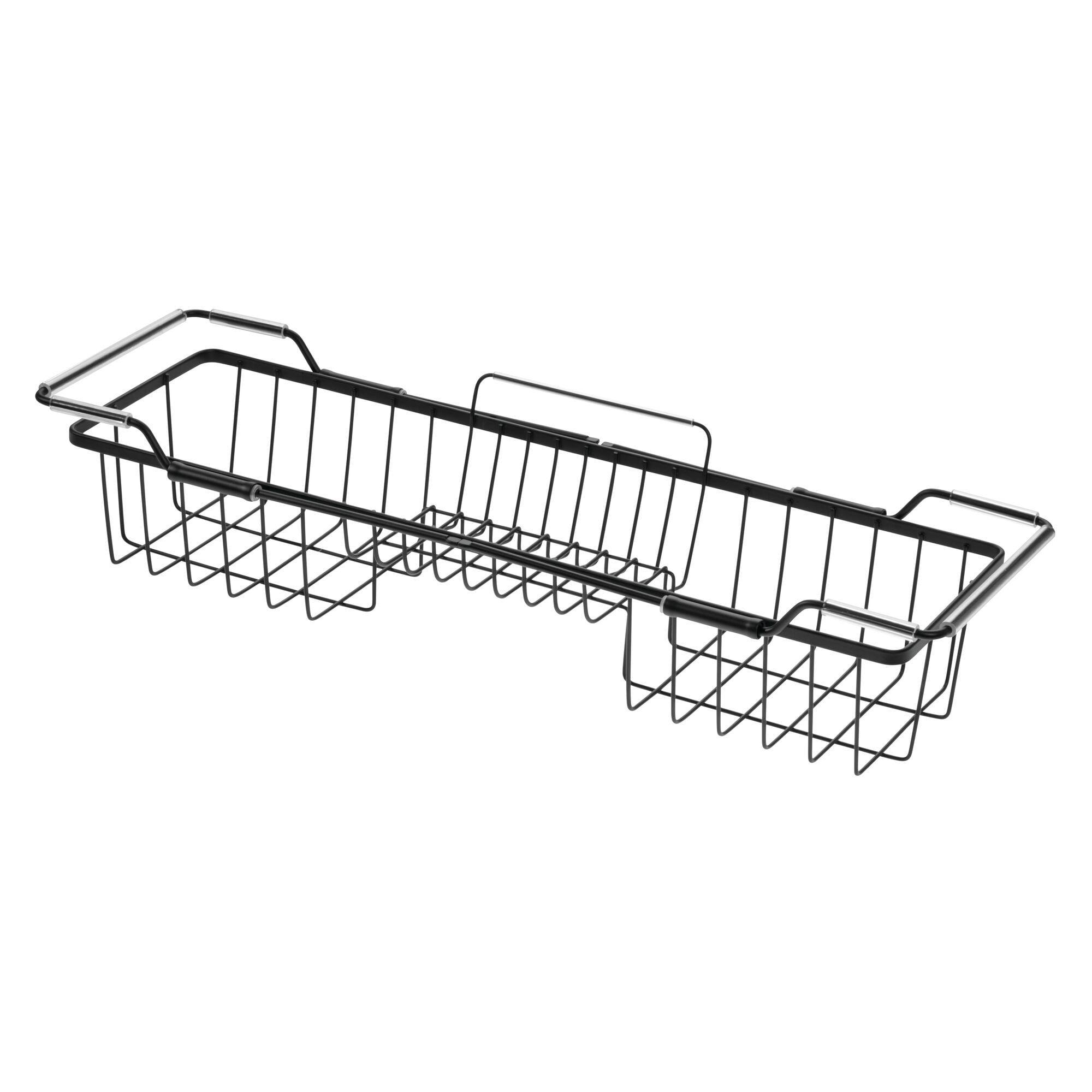 iDesign iDesign Everett Metal Adjustable Over the Tub Caddy 22.55" x 6.7" x 4.41", Matte Black
