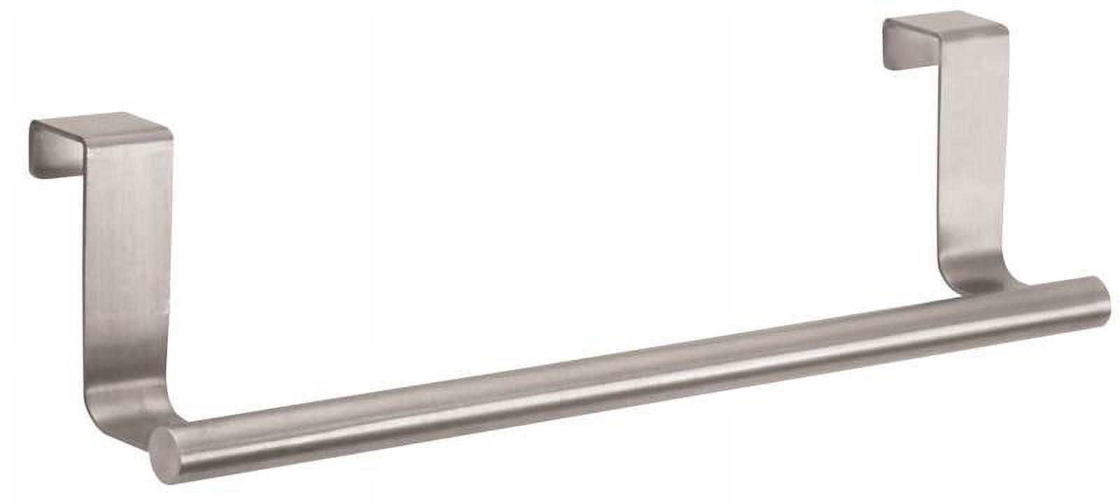 Brushed Silver Stainless Steel Over the Cabinet Towel Bar 9-1/4 in.