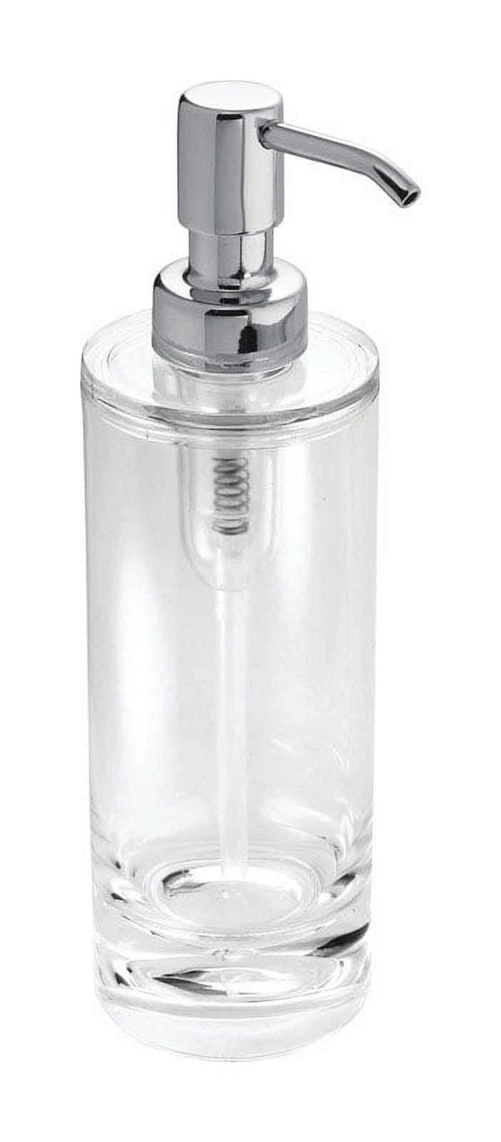 Clear and Chrome Acrylic Soap Pump Dispenser, 10 oz