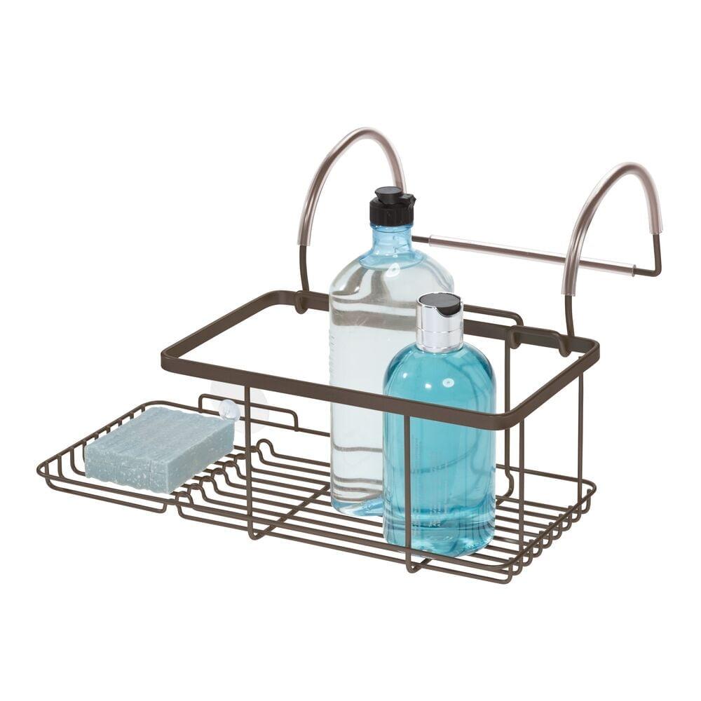 iDESIGN Everett Bathtub Storage Caddy Bronze: Steel Construction, Bath Organizer, Tray for Tub