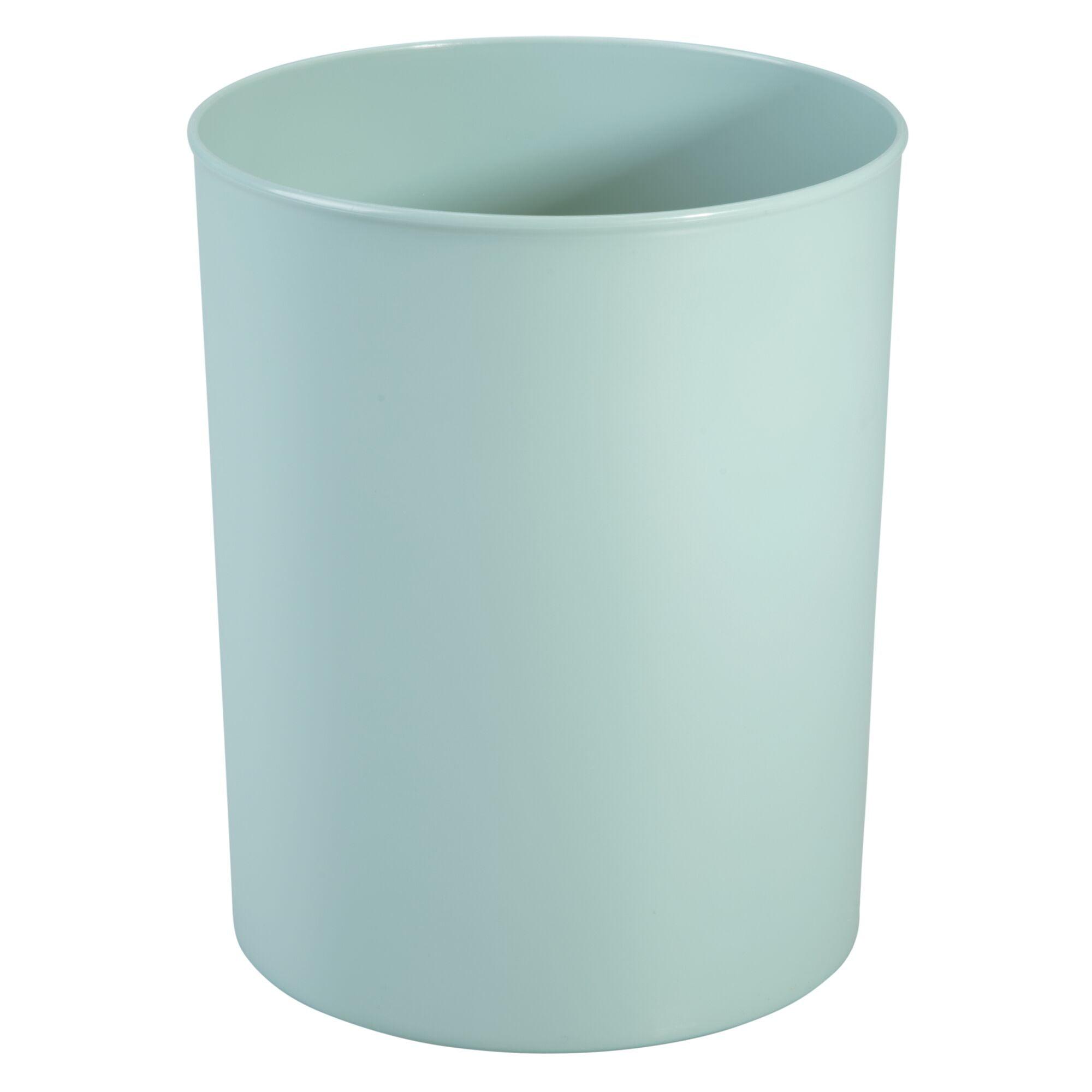 iDESIGN Franklin Plastic Round Wastebasket Off-White