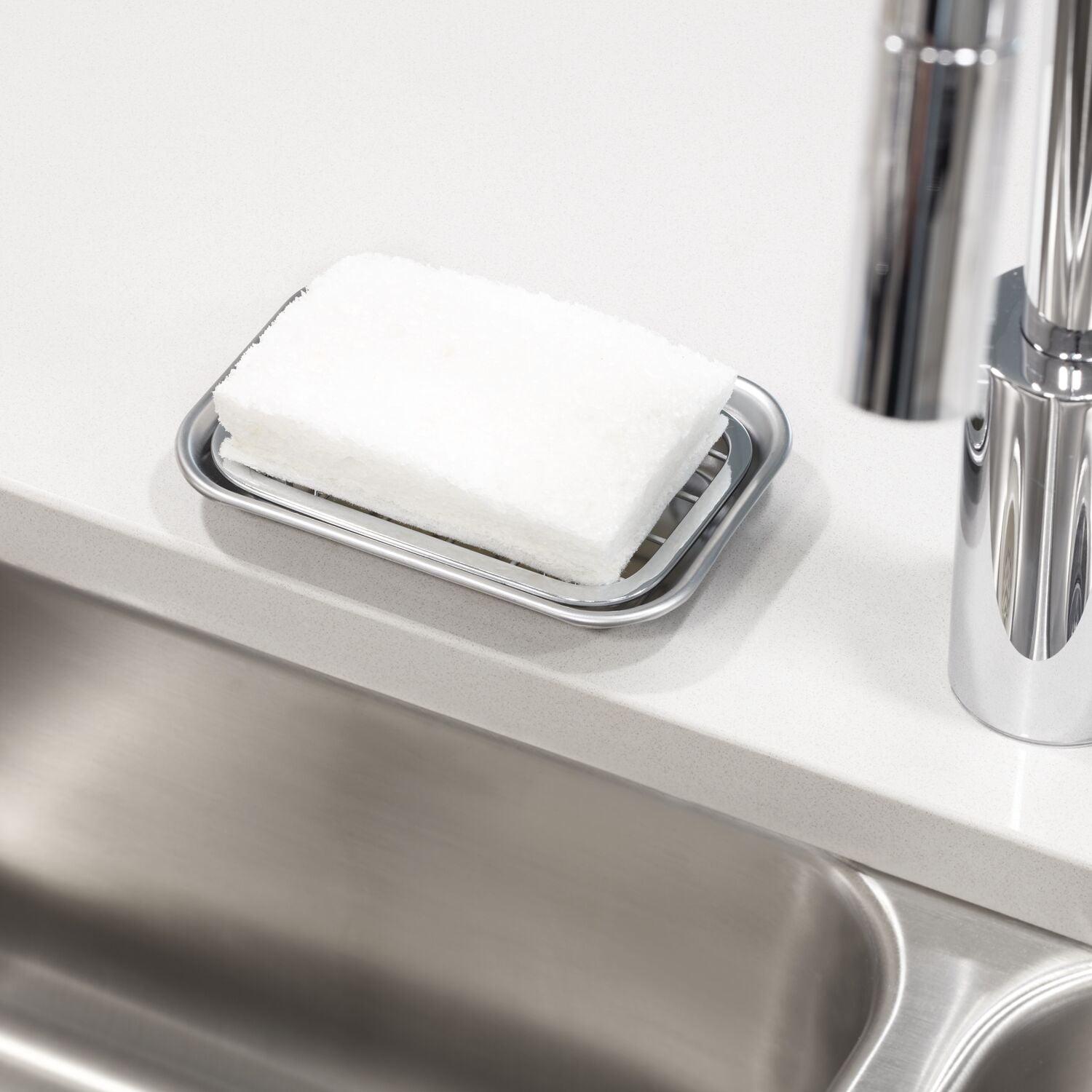 Gia Bar Soap Dish for Bathroom Vanities, Kitchen Sink - 2 Piece, Polished