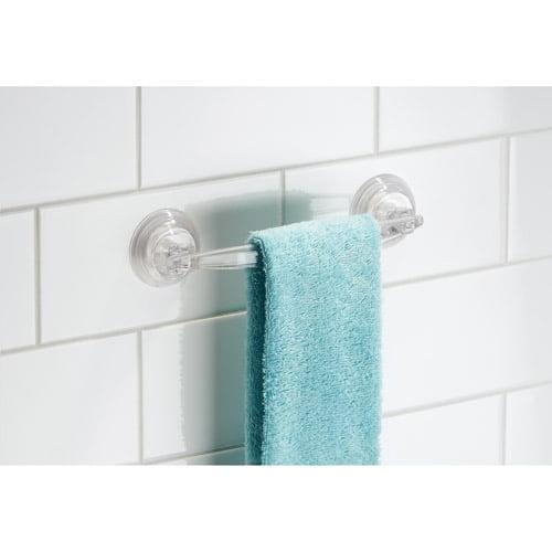 Clear Plastic Wall Mounted Suction Towel Bar