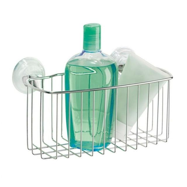iDesign Reo Suction Stainless Steel Shower Basket