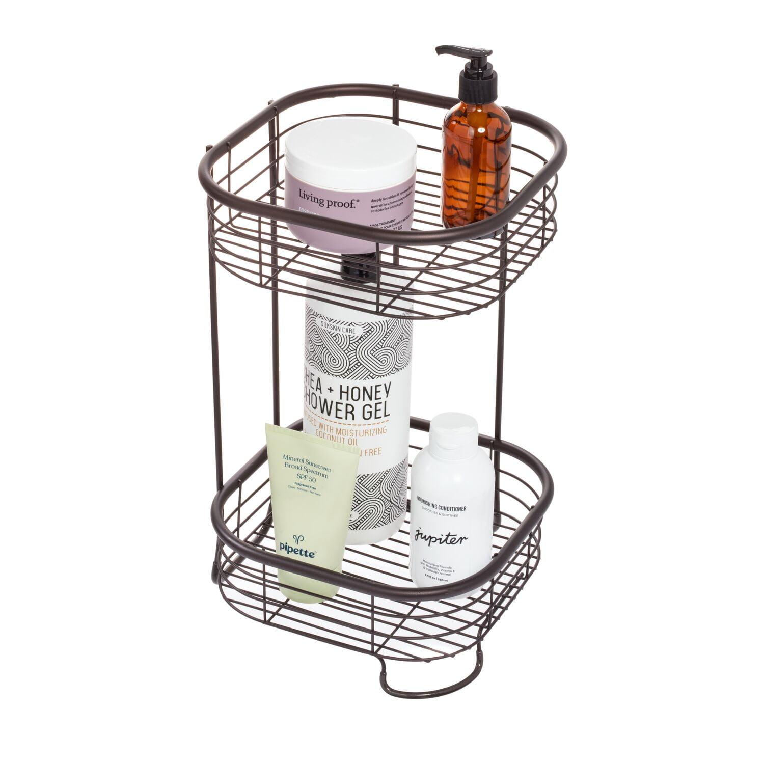 Bronze 2-Tier Freestanding Metal Shower Organizer