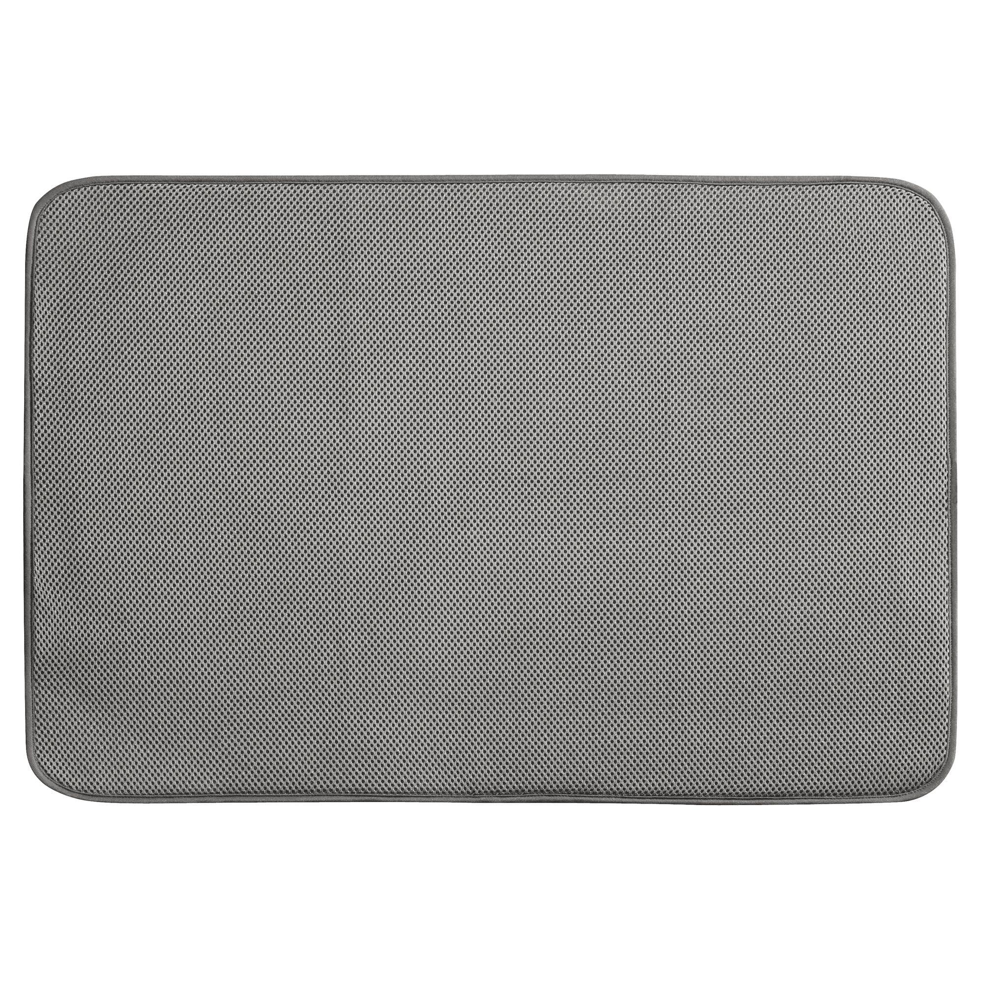 iDesign XL Pewter Foldable Microfiber Drying Mat