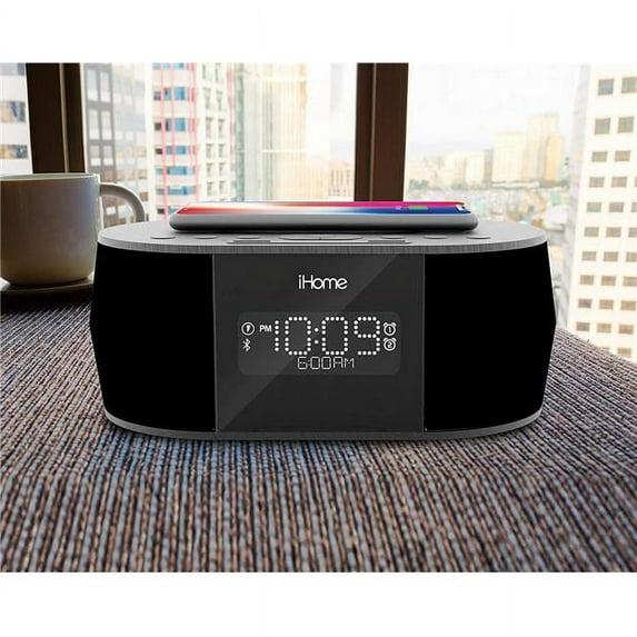 iHome Wireless Charging Alarm Clock with Bluetooth Speaker and USB Charging - (iBTW38B8)