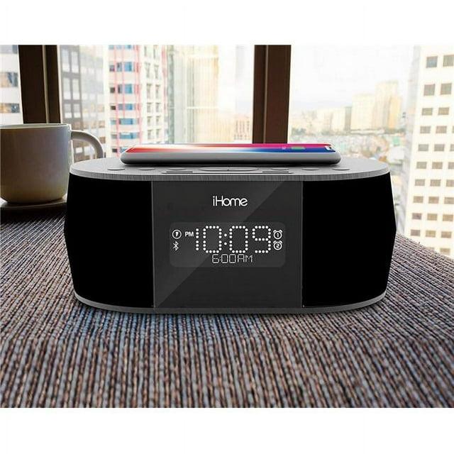 iHome Wireless Charging Alarm Clock with Bluetooth Speaker and USB Charging - (iBTW38B8)