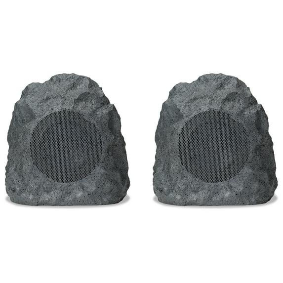 iLive ISBW422G Outdoor Bluetooth 20 Watts Power Rock Speakers with 2 USB charging cable, Gray