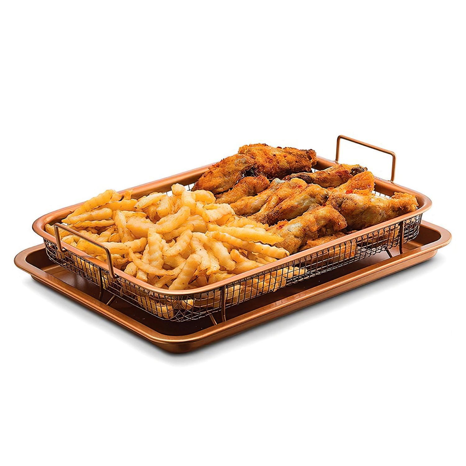 Copper Non-Stick Iron Crisper Tray Set with Cookie Sheet