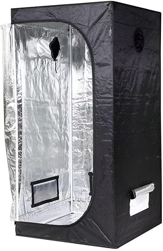iPower Grow Tent, 36" x 36" x 72" Indoor Grow Tent with Observation Window, Removable Floor Tray and Tool Bag, for Plant Fruit Flower Veg Growing