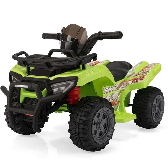 YYAo Ride on Car Truck,6V Kids Ride-On ATV Car, Powered 4-Wheeler Quad w/ Music Horn USB MP3, 1.9 MPH Max Speed, Electric Vehicle Toy for Children 18-48 Months, Green