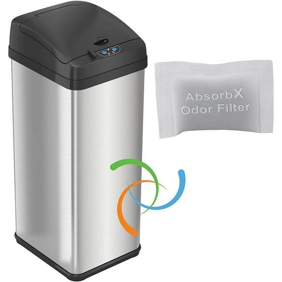 iTouchless Acute Touchless Stainless Steel 13 Gallon Motion Sensor Trash Can