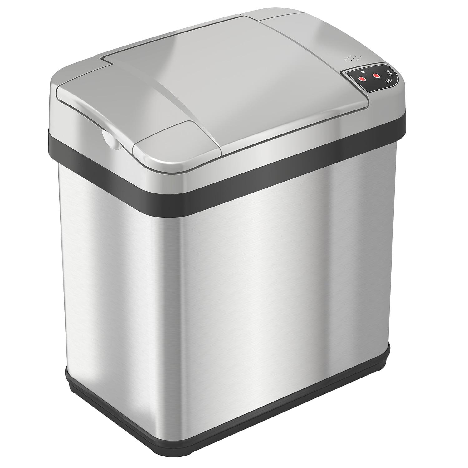 2.5 Gallon Stainless Steel Touchless Sensor Trash Can