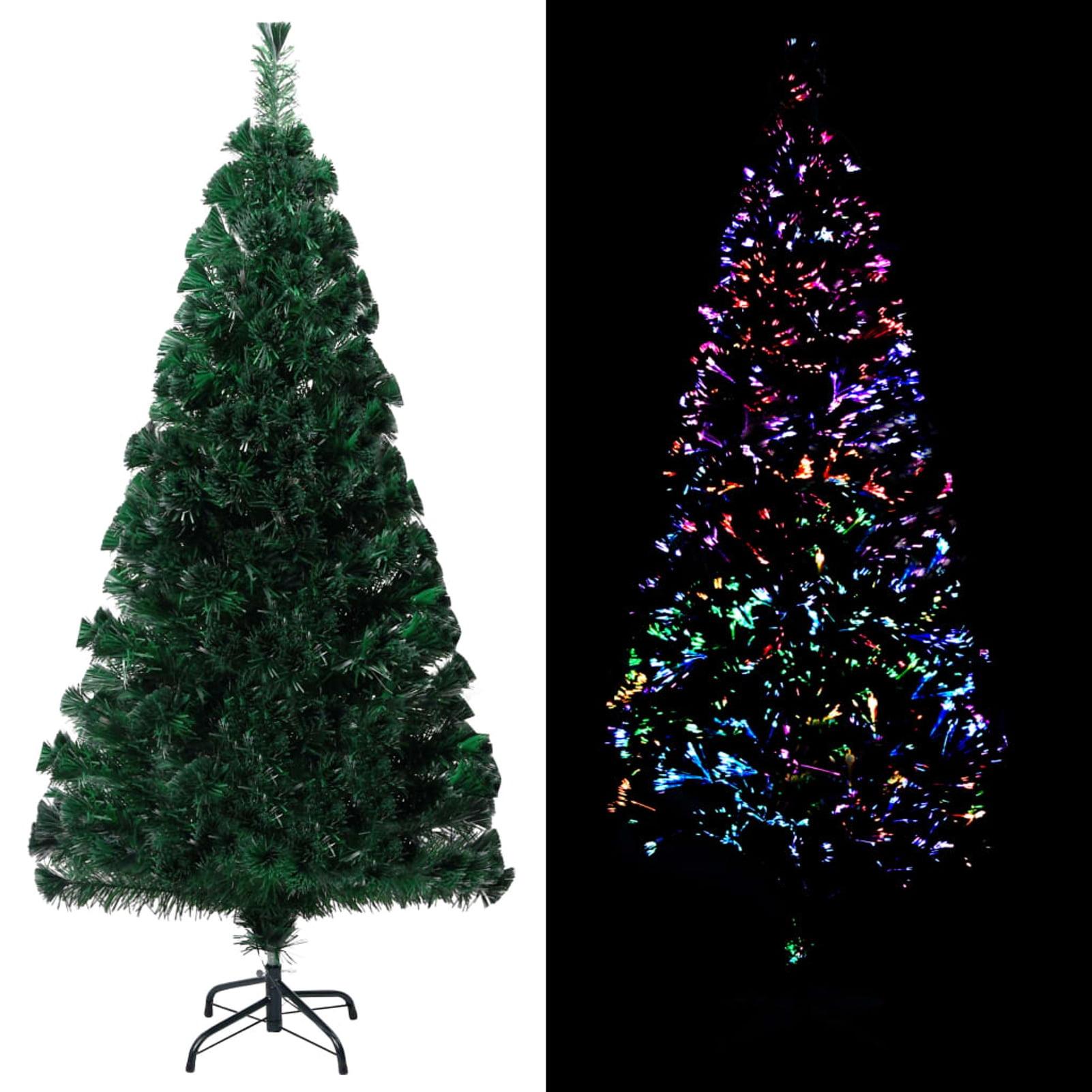 Festive Glow 4 Ft Tabletop Fiber Optic Christmas Tree with Steel Stand