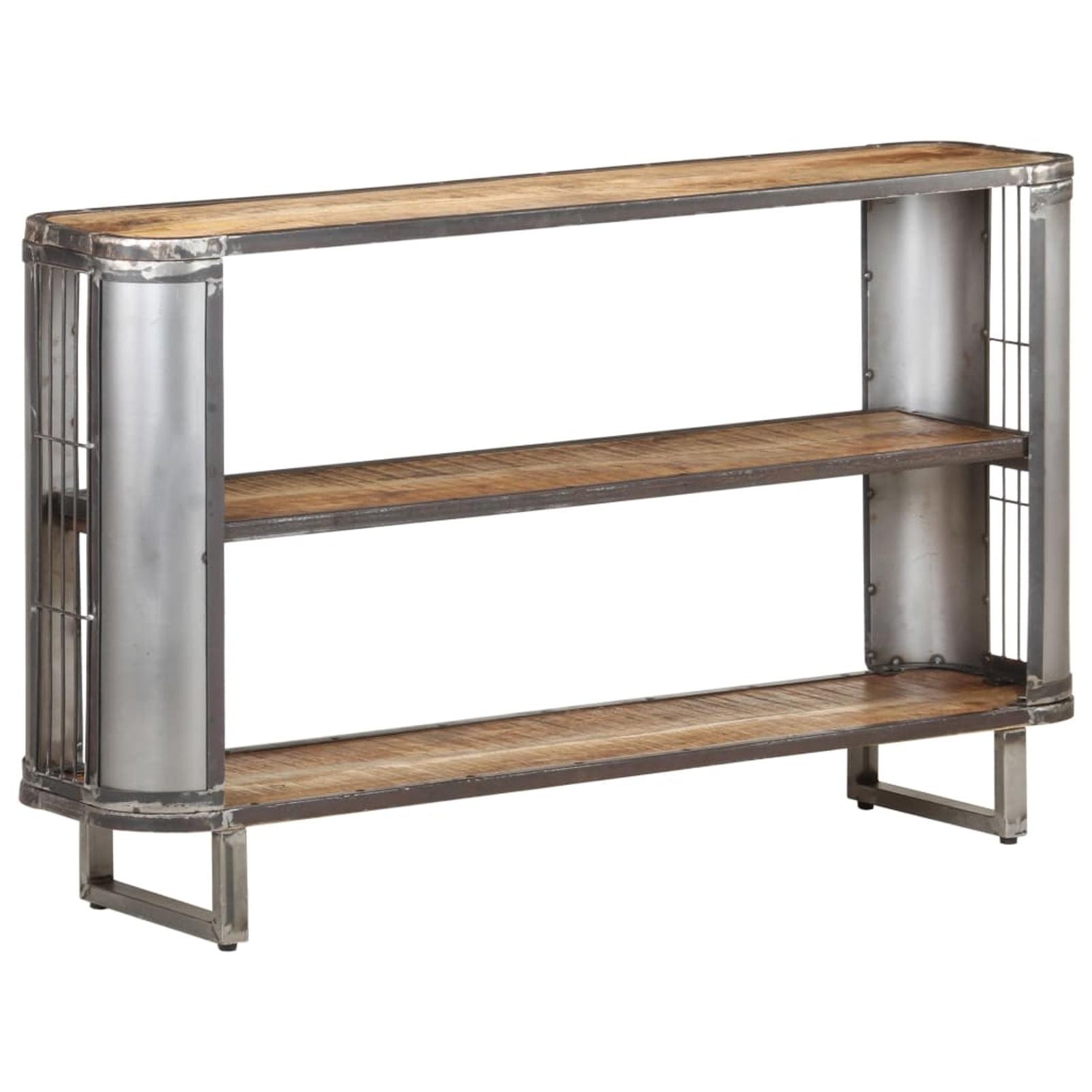 Timeless Industrial Solid Mango Wood Sideboard with Steel Accents