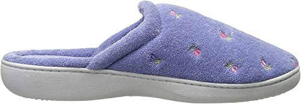 isotoner Women's Classic Terry Clog Slippers Slip on, Periwinkle, 5.5-6