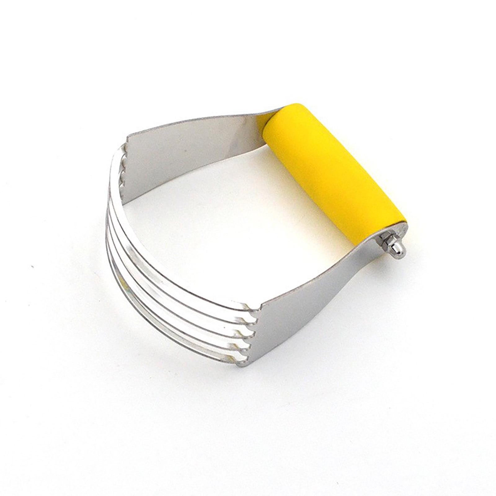 Yellow Stainless Steel 5-Blade Pastry Dough Blender