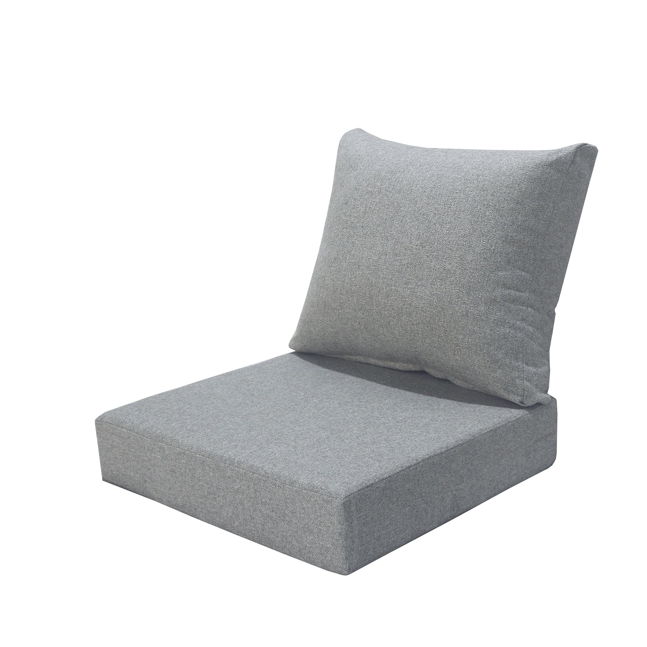 Better Homes & Gardens 24"x 24" Premium Gray Outdoor 2 Piece Deep-Seat Cushion