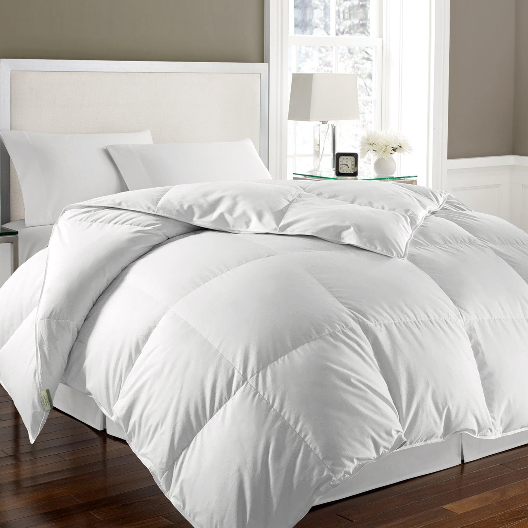 Twin White Cotton Down Feather Bedspread