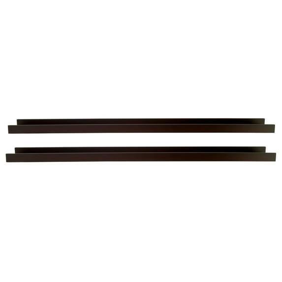 kieragrace KG Modern  Edge Frame Ledge  Set of 2 Espresso Engineered Wood