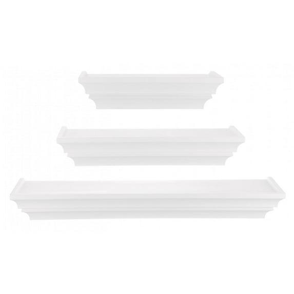kieragrace KG Traditional  Madison Shelves  Set of 3 White Engineered Wood