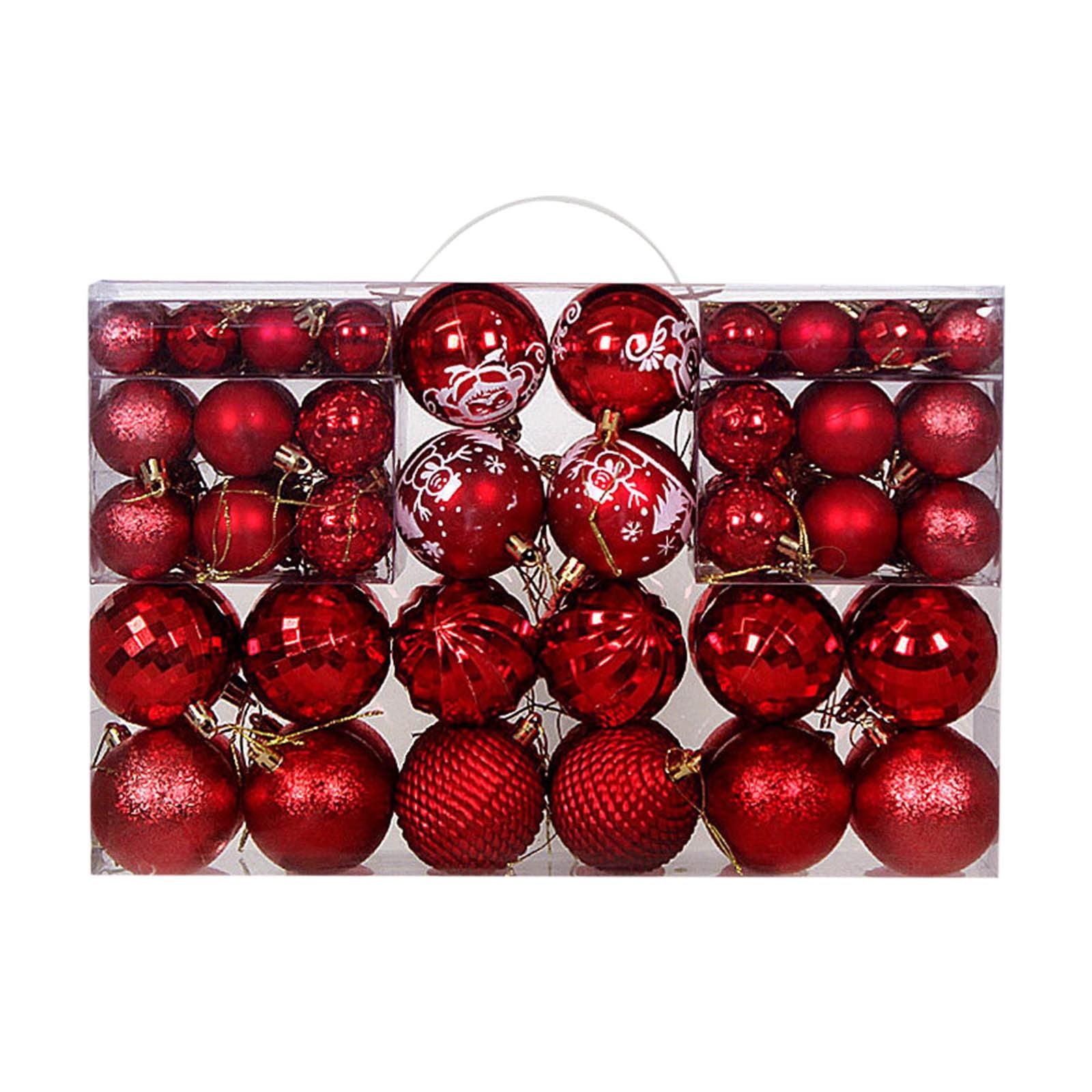 Clearance!Liuanngg Wall Decoration 100Pc Christmas Ball Ornaments Shatterproof Balls for Christmas Tree Decoration