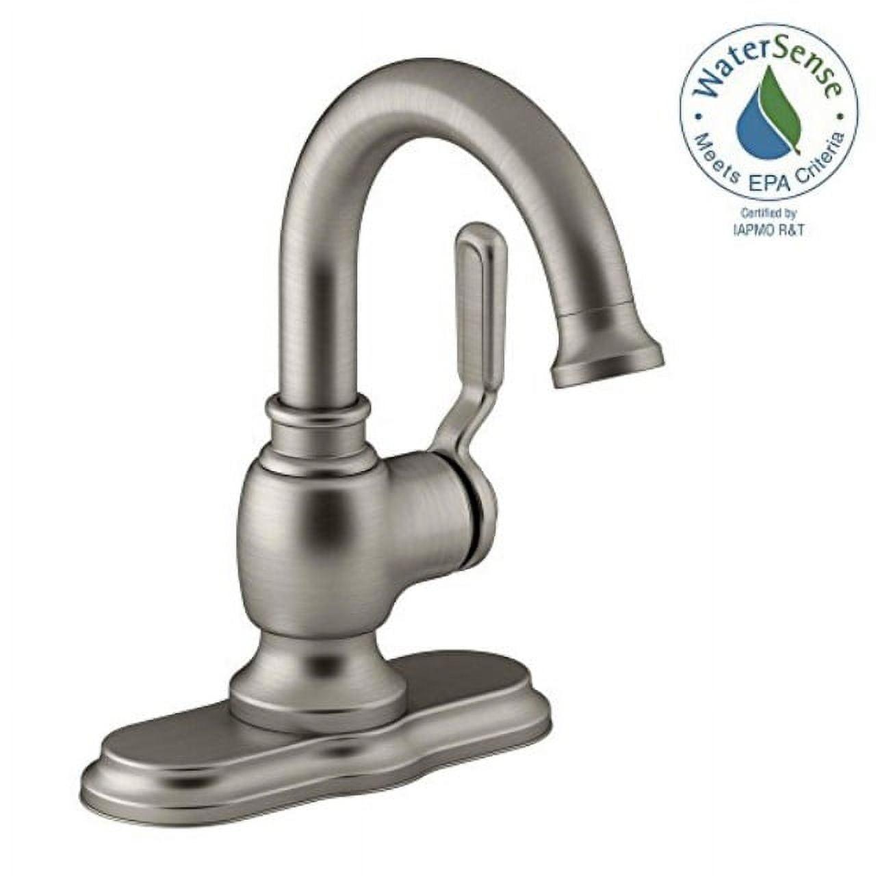 Vibrant Brushed Nickel Single Hole Bathroom Faucet