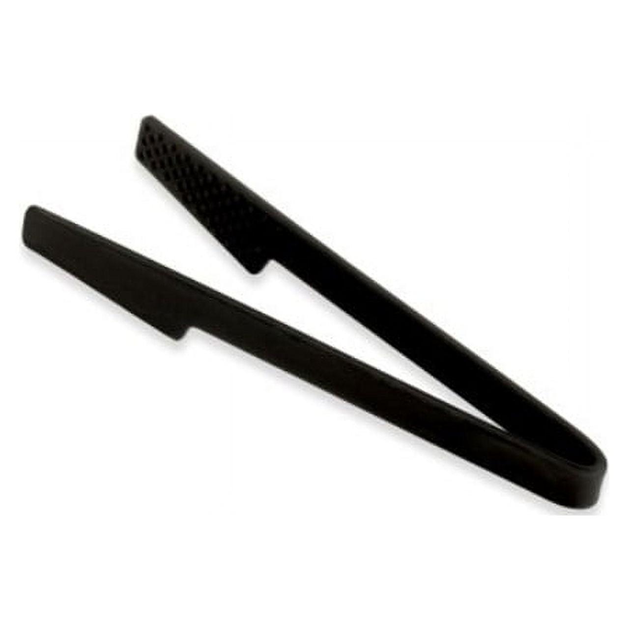 6-Inch Black Silicone and Steel Chef's Tongs