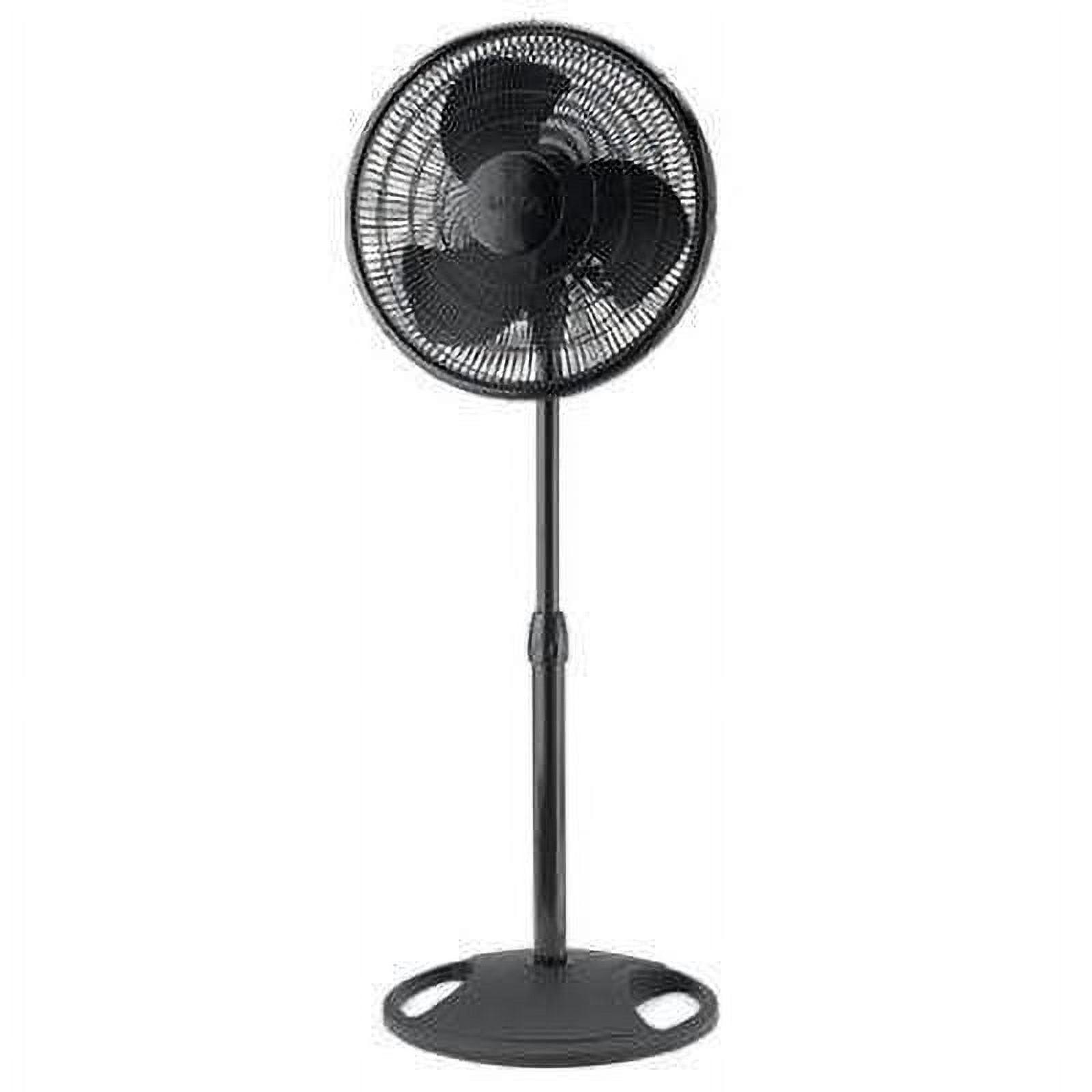 Lasko 16-Inch Black Adjustable Oscillating Pedestal Fan