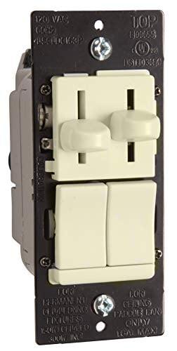 legrand - pass & seymour lsdc163plav fan and light dual control single pole dimmer, light almond