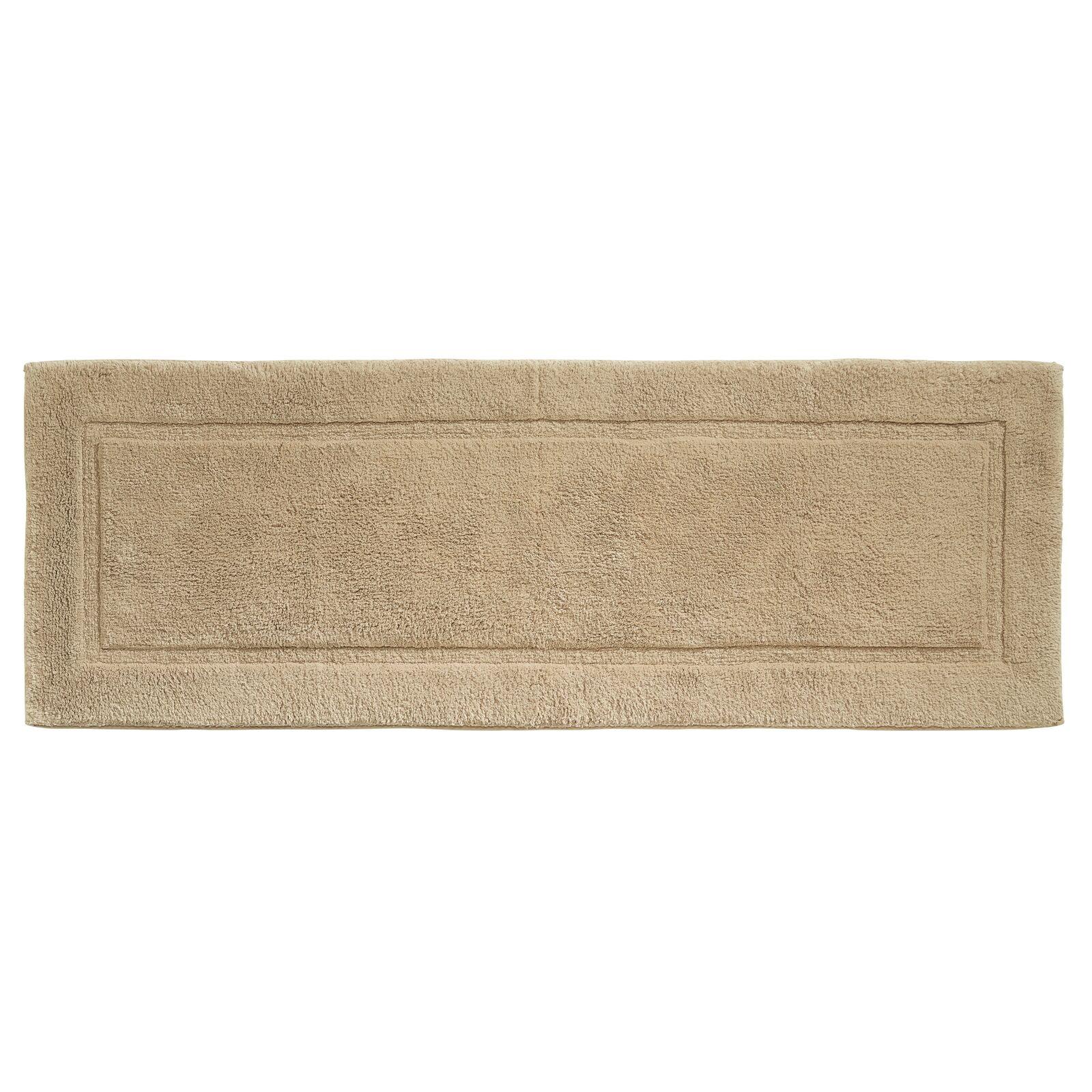 mDesign Bathroom 100% Cotton Rectangular Rug, Long Runner, 60" x 21"