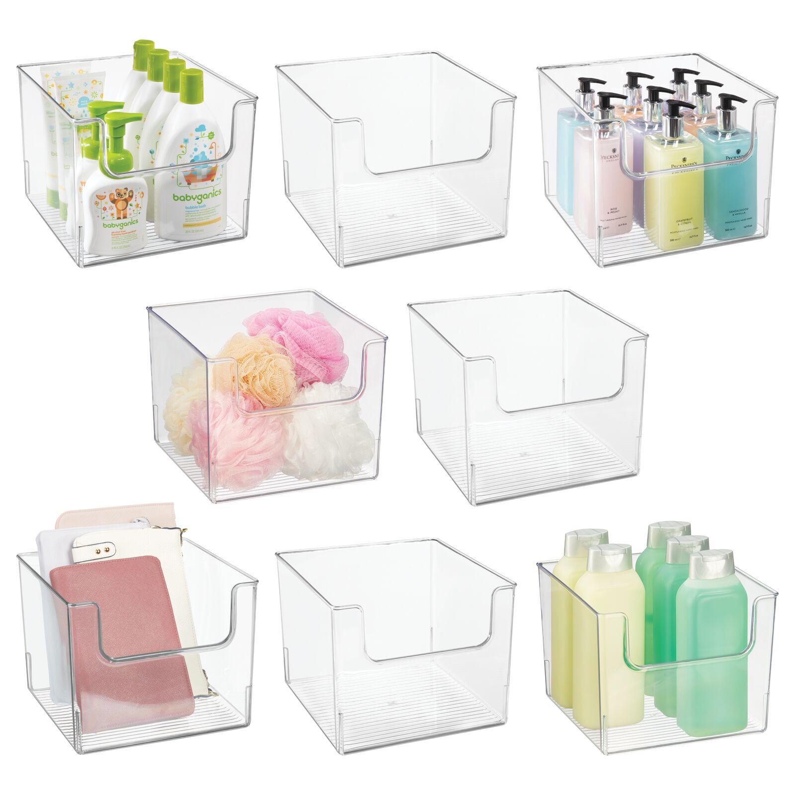 Clear Acrylic Large Open Front Bathroom Organizer Bin